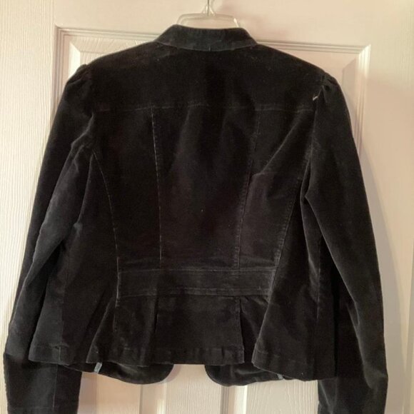 Ladies Black Cotton Jacket - Size Large - Picture 2 of 3